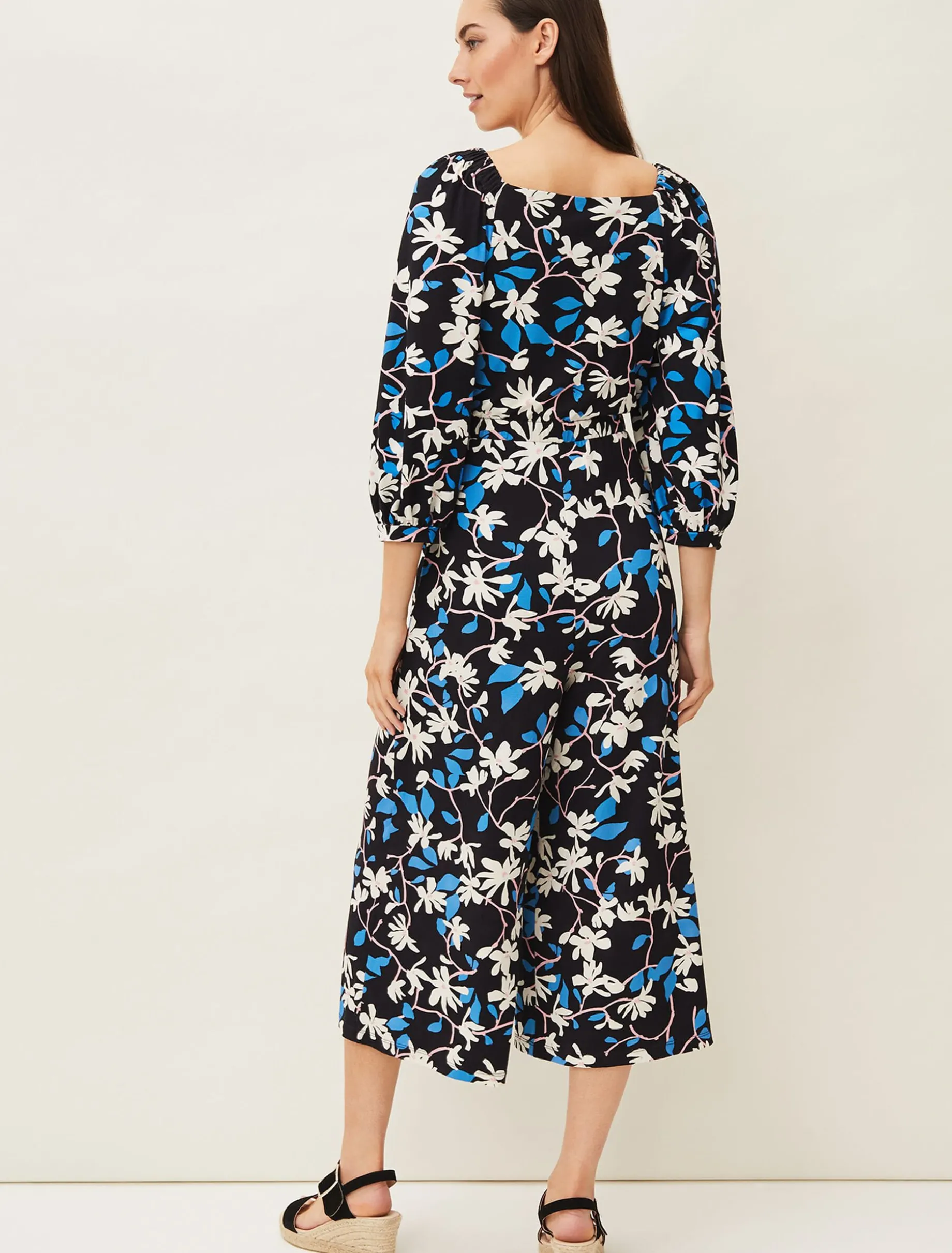 Magnolia Floral Jersey Jumpsuit