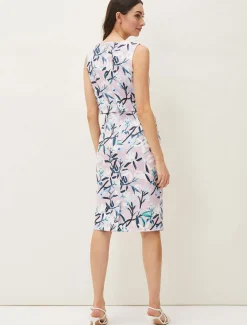 Magnolia Floral Sleeveless Scuba Dress