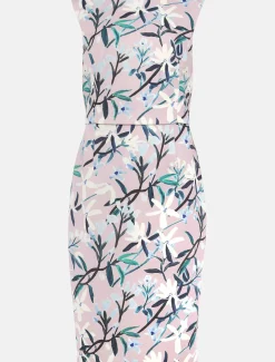 Magnolia Floral Sleeveless Scuba Dress