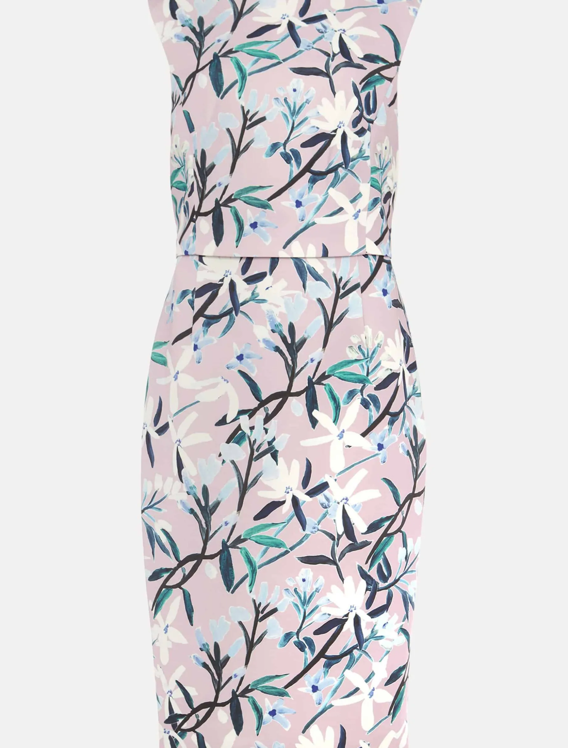 Magnolia Floral Sleeveless Scuba Dress
