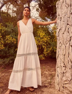 Mai Broderie Lace Maxi Dress