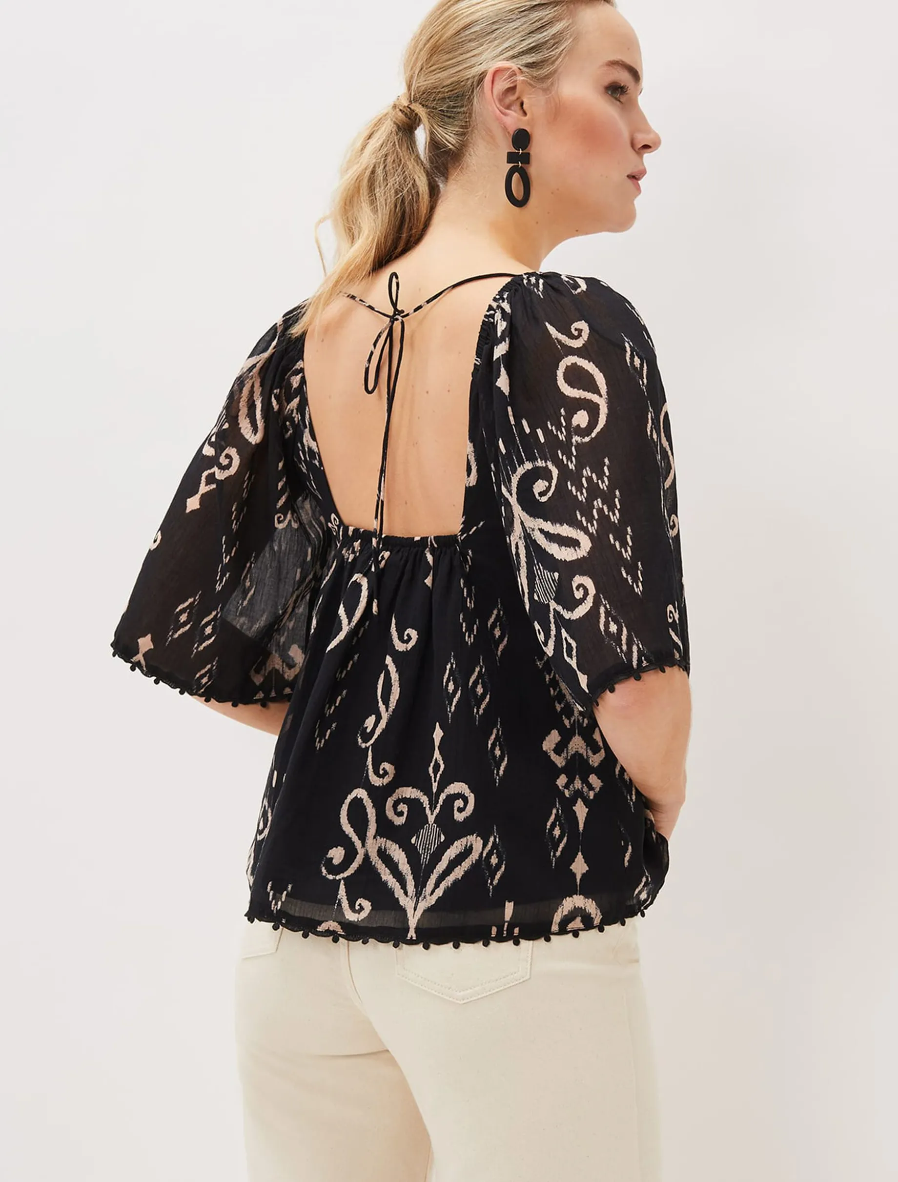 Malaya Ikat Print Blouse