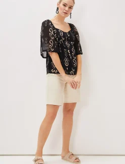 Malaya Ikat Print Blouse