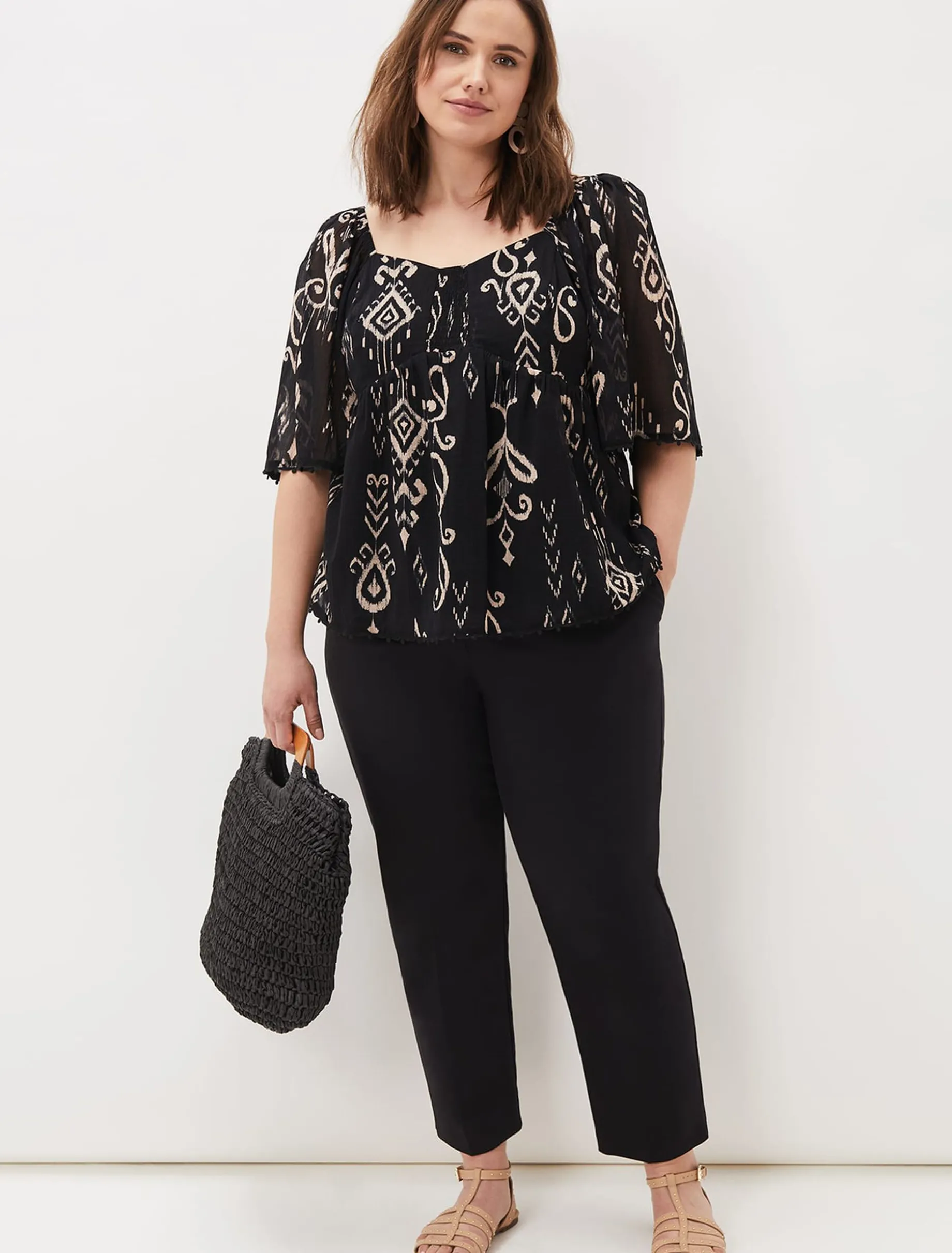 Malaya Ikat Print Blouse