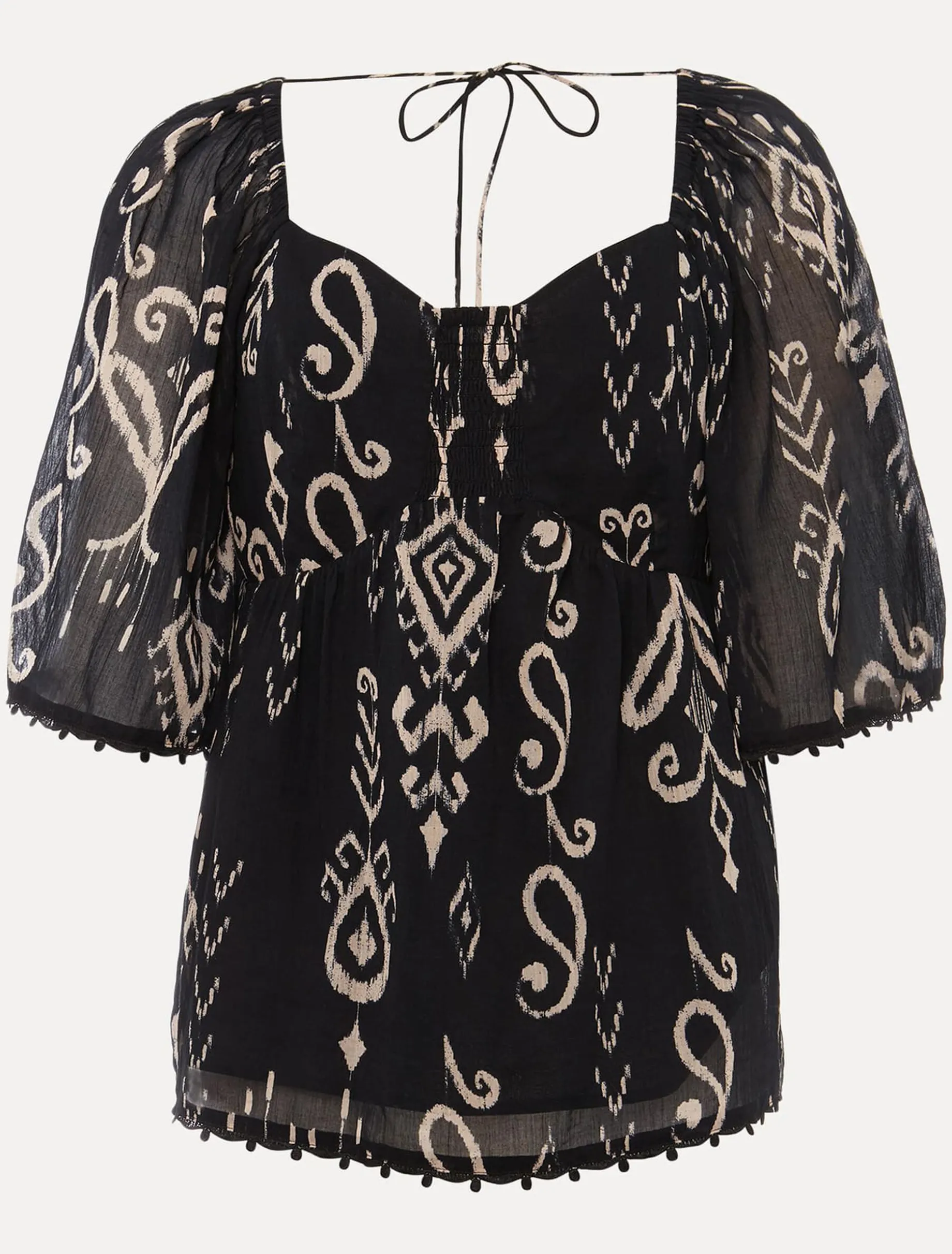 Malaya Ikat Print Blouse