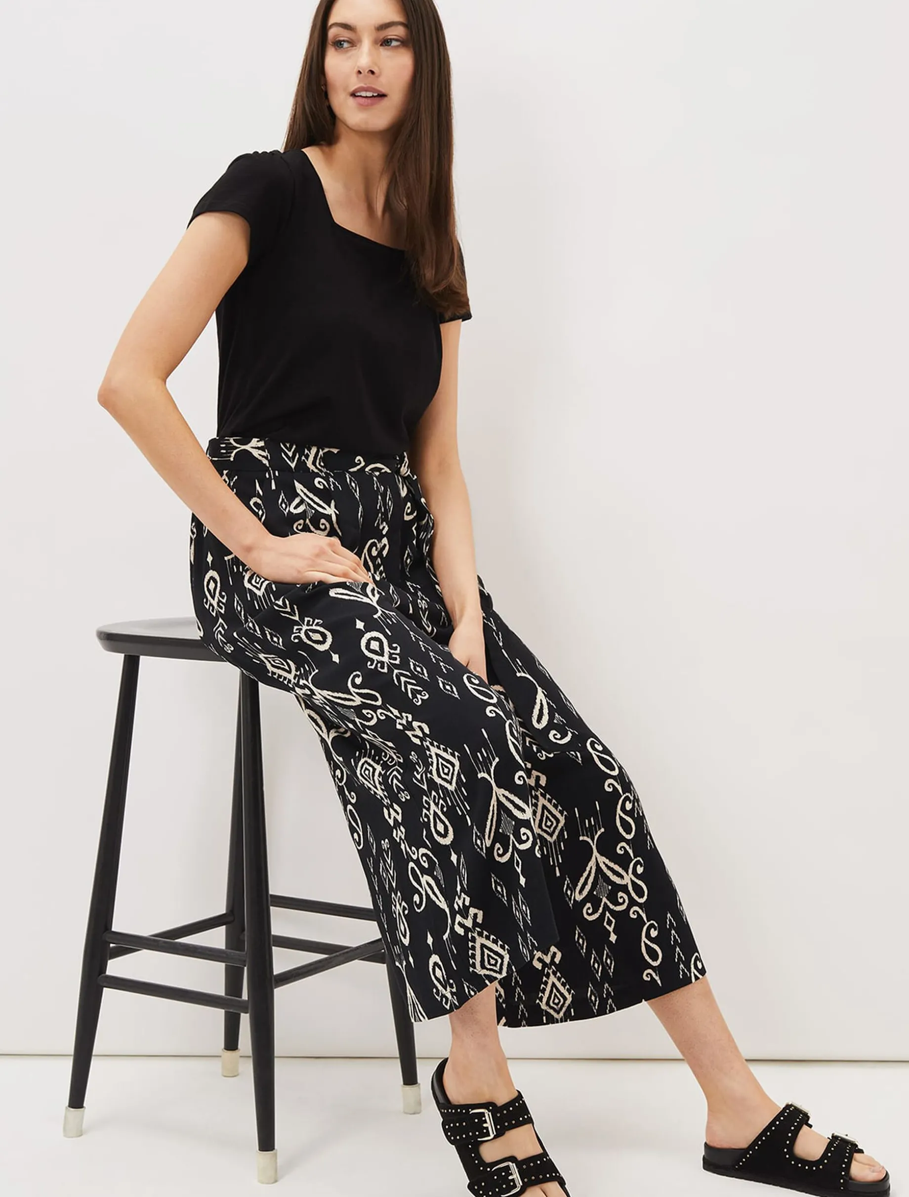 Malaya Ikat Printed Culotte