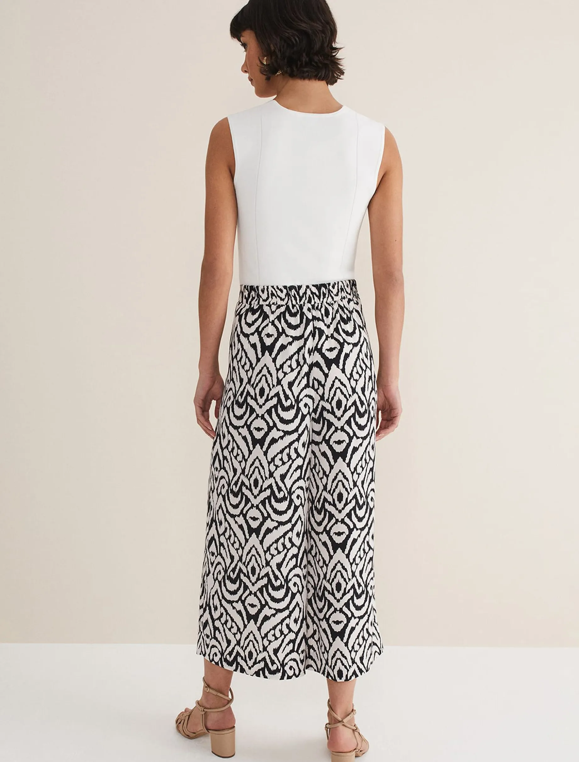 Malaya Printed Wide Leg Culottes