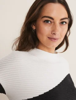 Mali Textured Stitch Colourblock Dress
