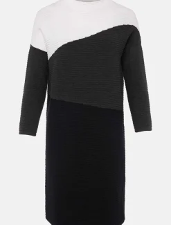 Mali Textured Stitch Colourblock Dress