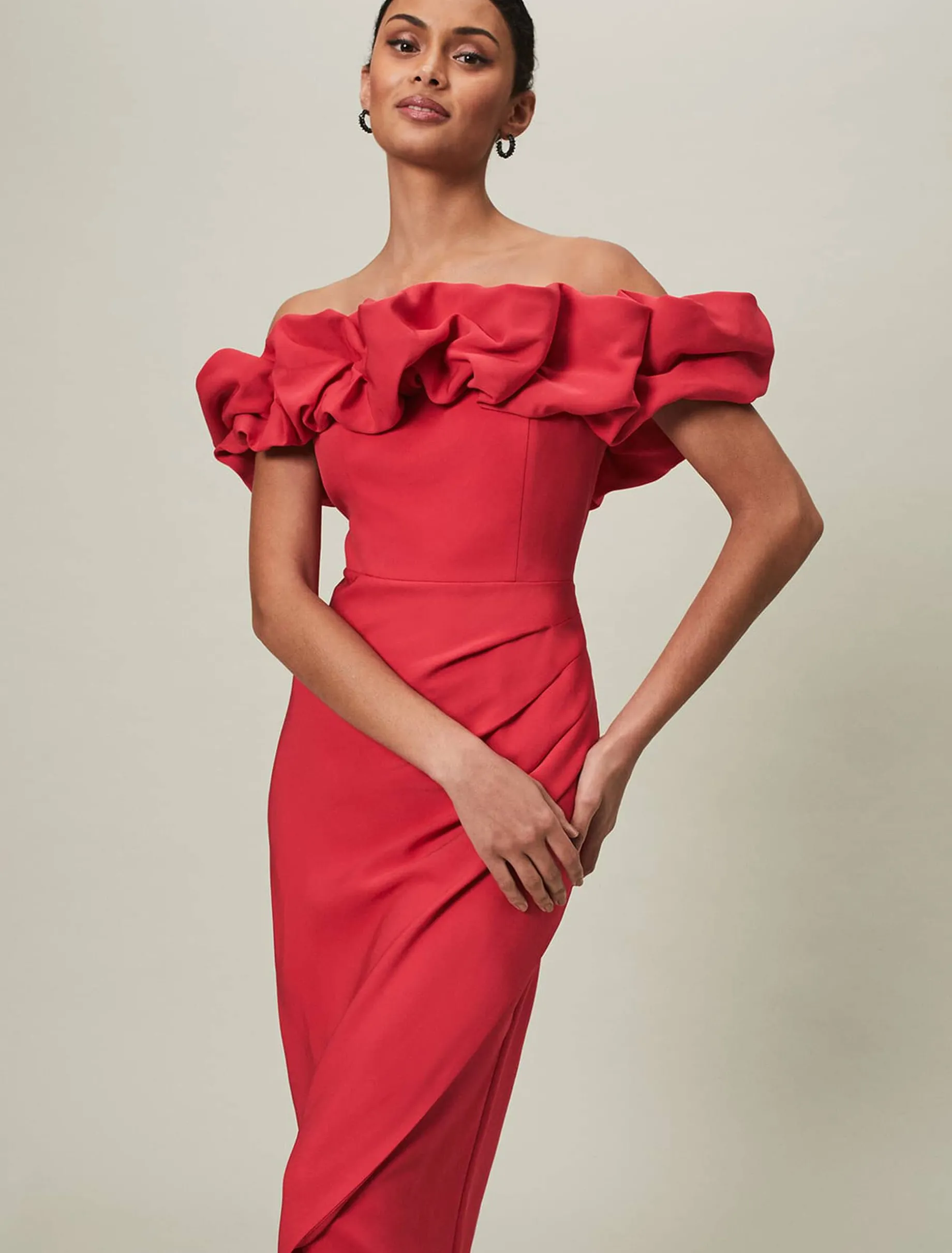 Mallory Off The Shoulder Midaxi Dress