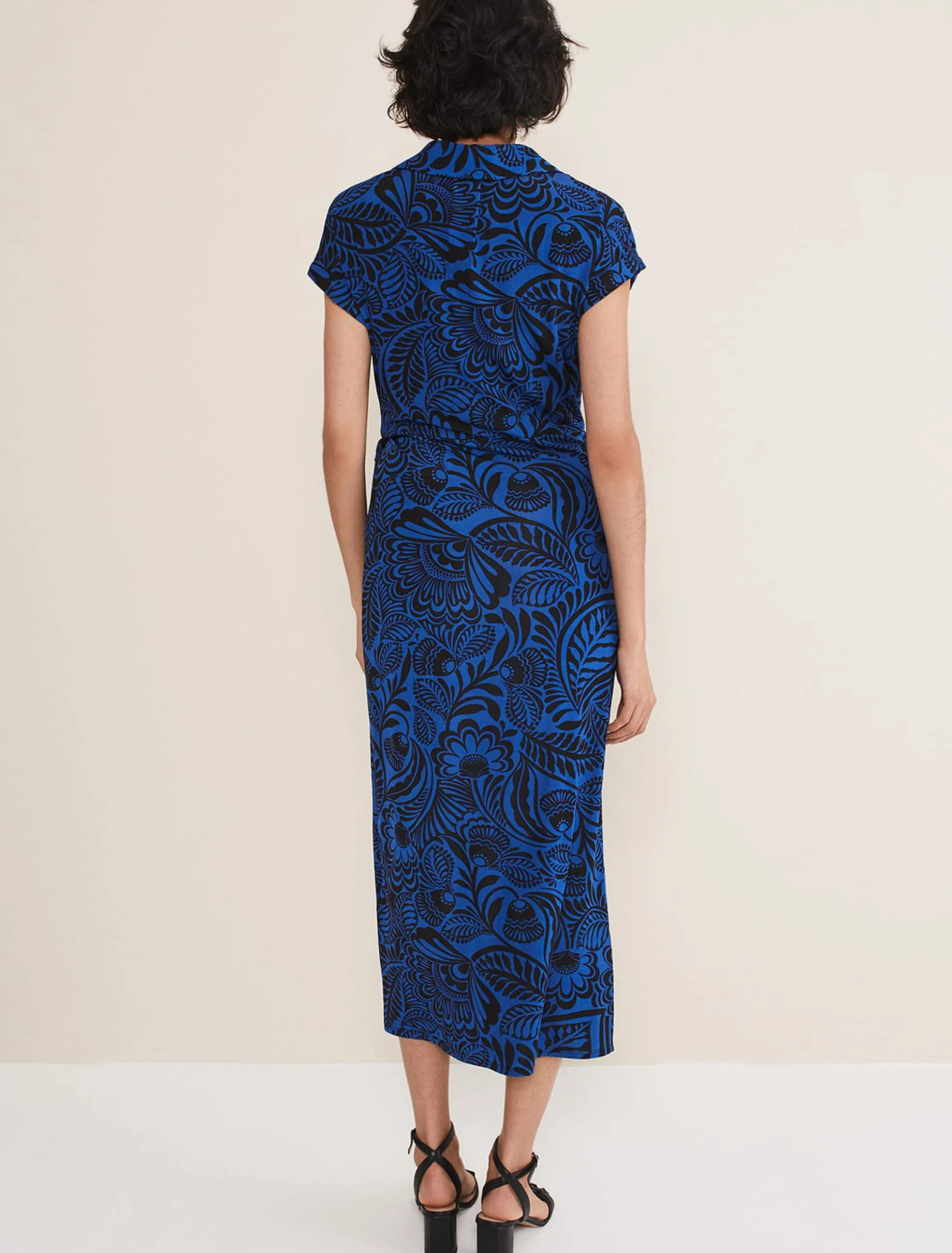 Mara Abstract Print Wrap Dress