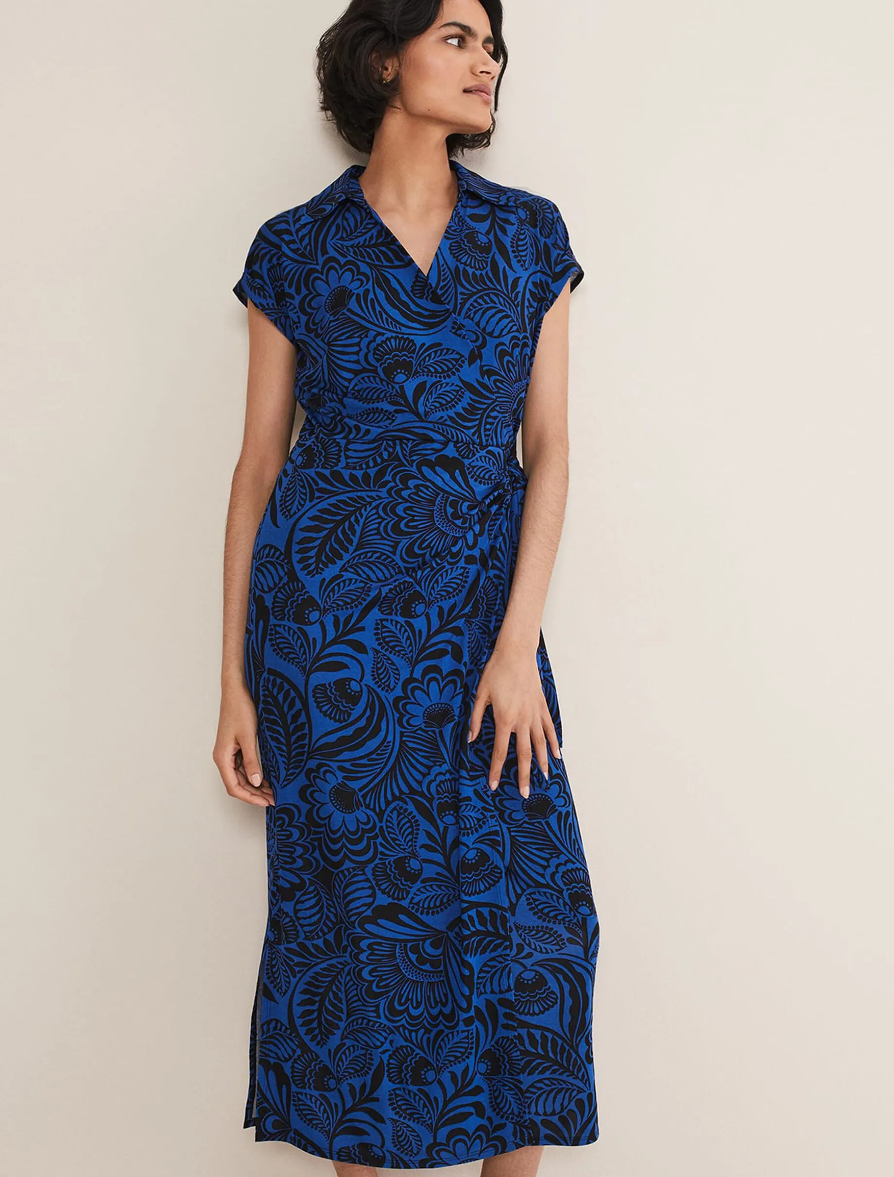 Mara Abstract Print Wrap Dress