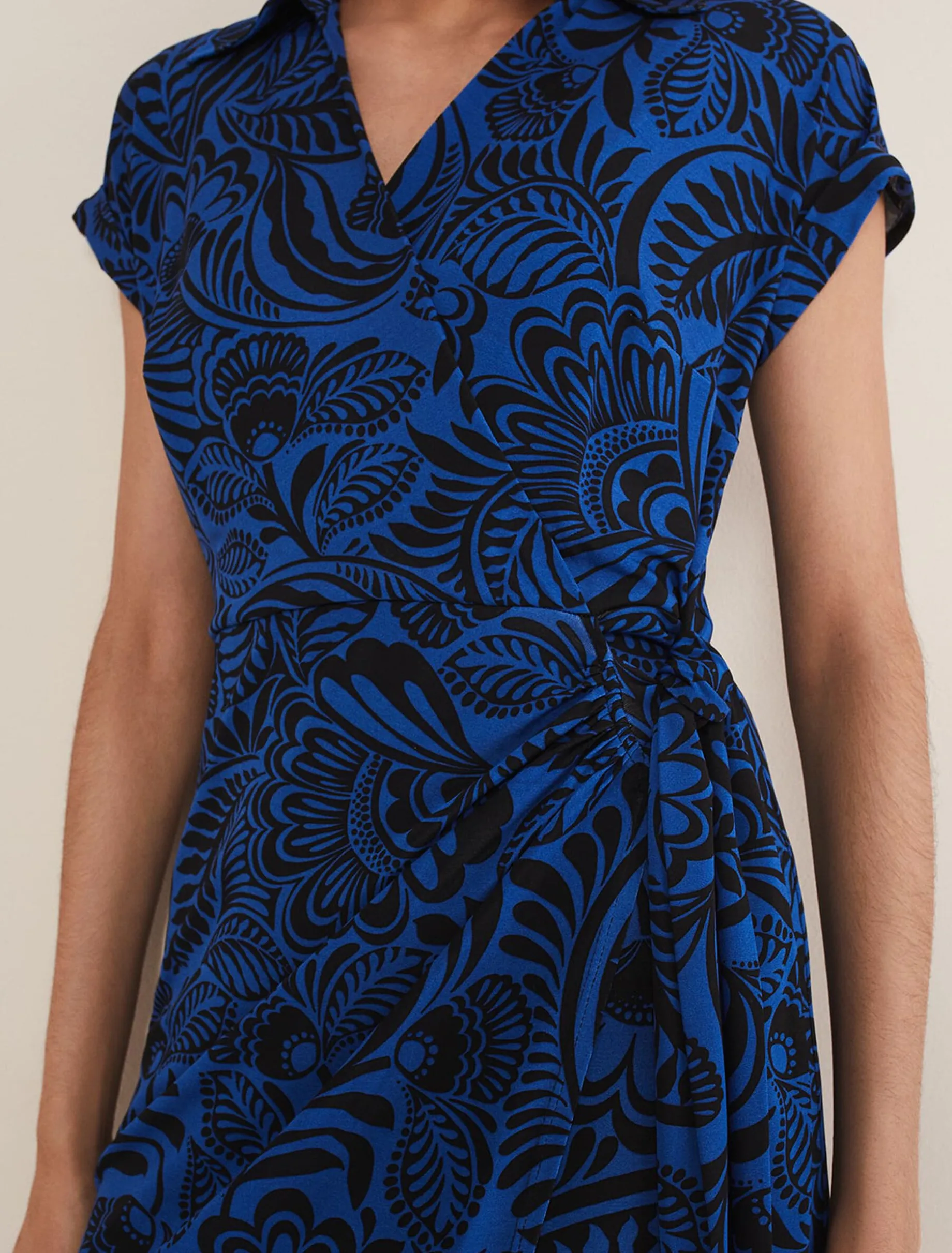 Mara Abstract Print Wrap Dress