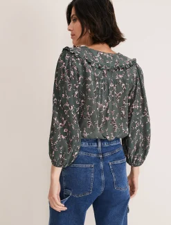 Marble Collar Blouse