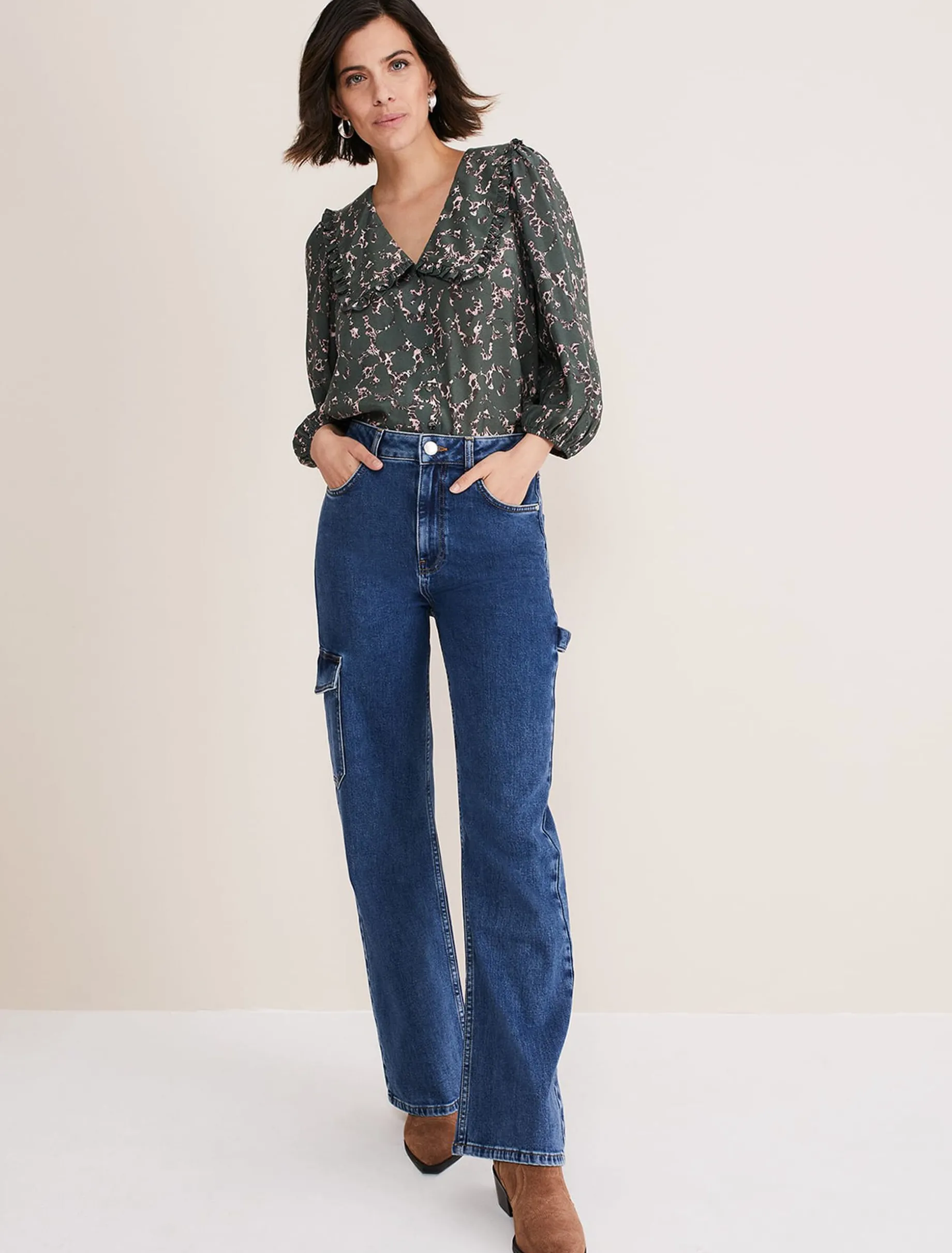 Marble Collar Blouse