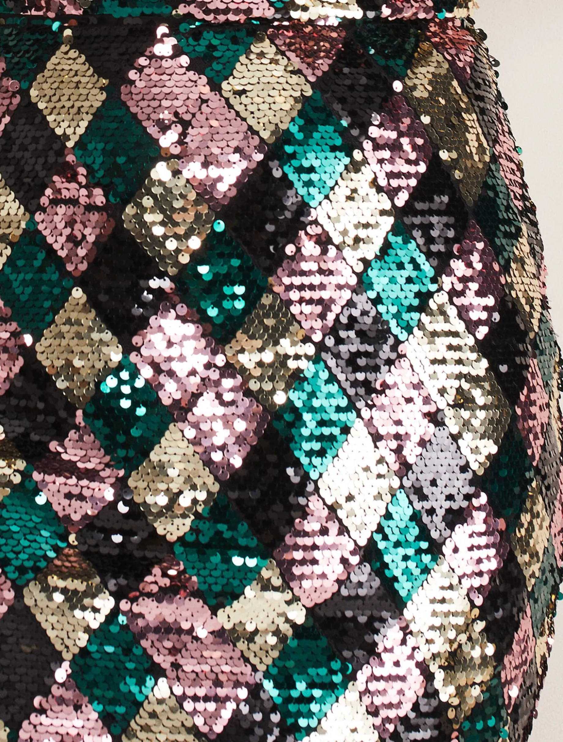Mari Diamond Sequin Midi Skirt Co-Ord