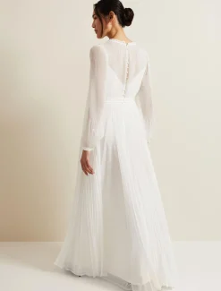 Mariana Pleated Lace Wedding Dress