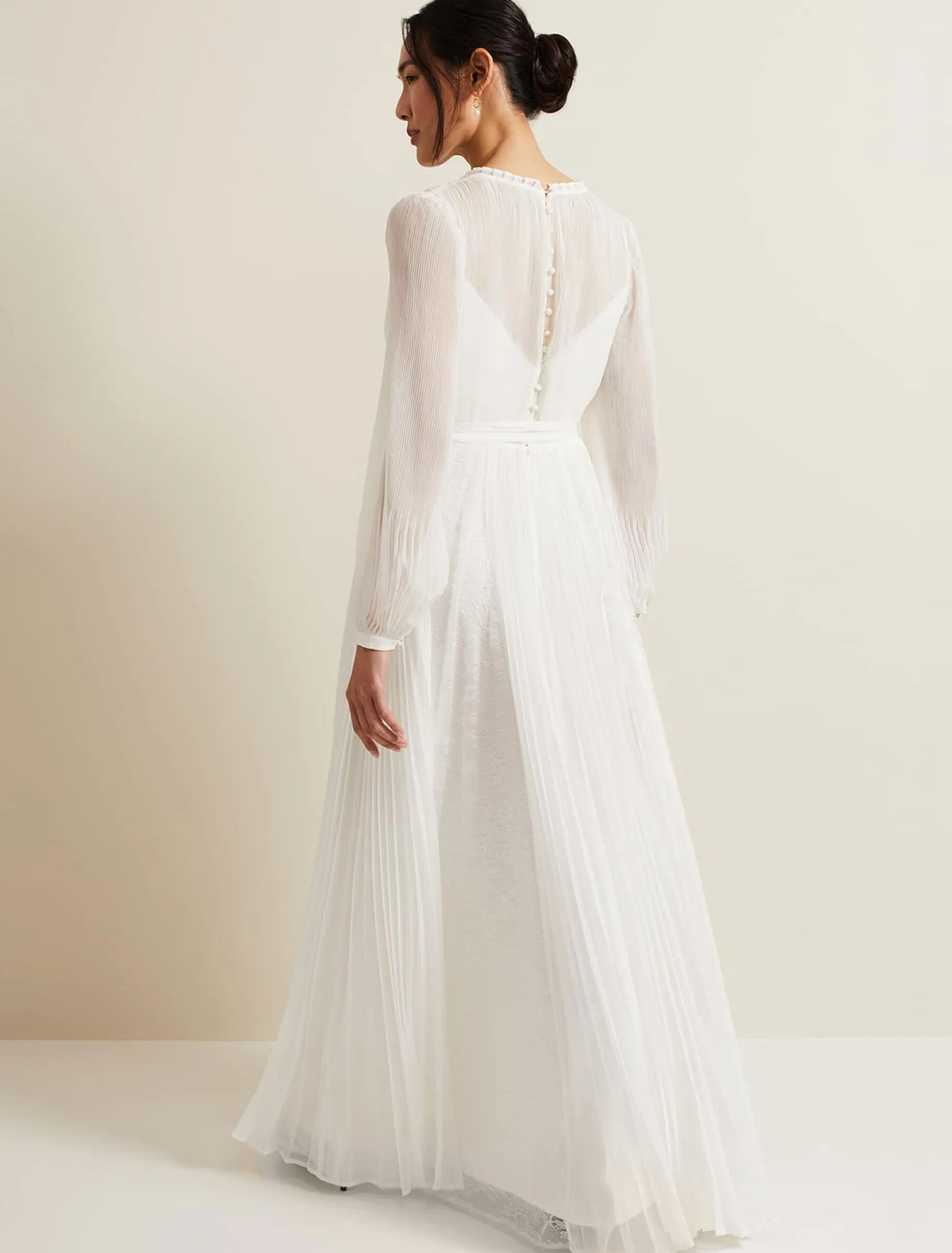 Mariana Pleated Lace Wedding Dress