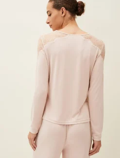 Marlie Lace Long Sleeved Pyjama Top