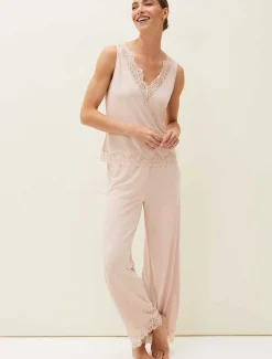 Marlie Lace Pyjama Wide Leg Trousers