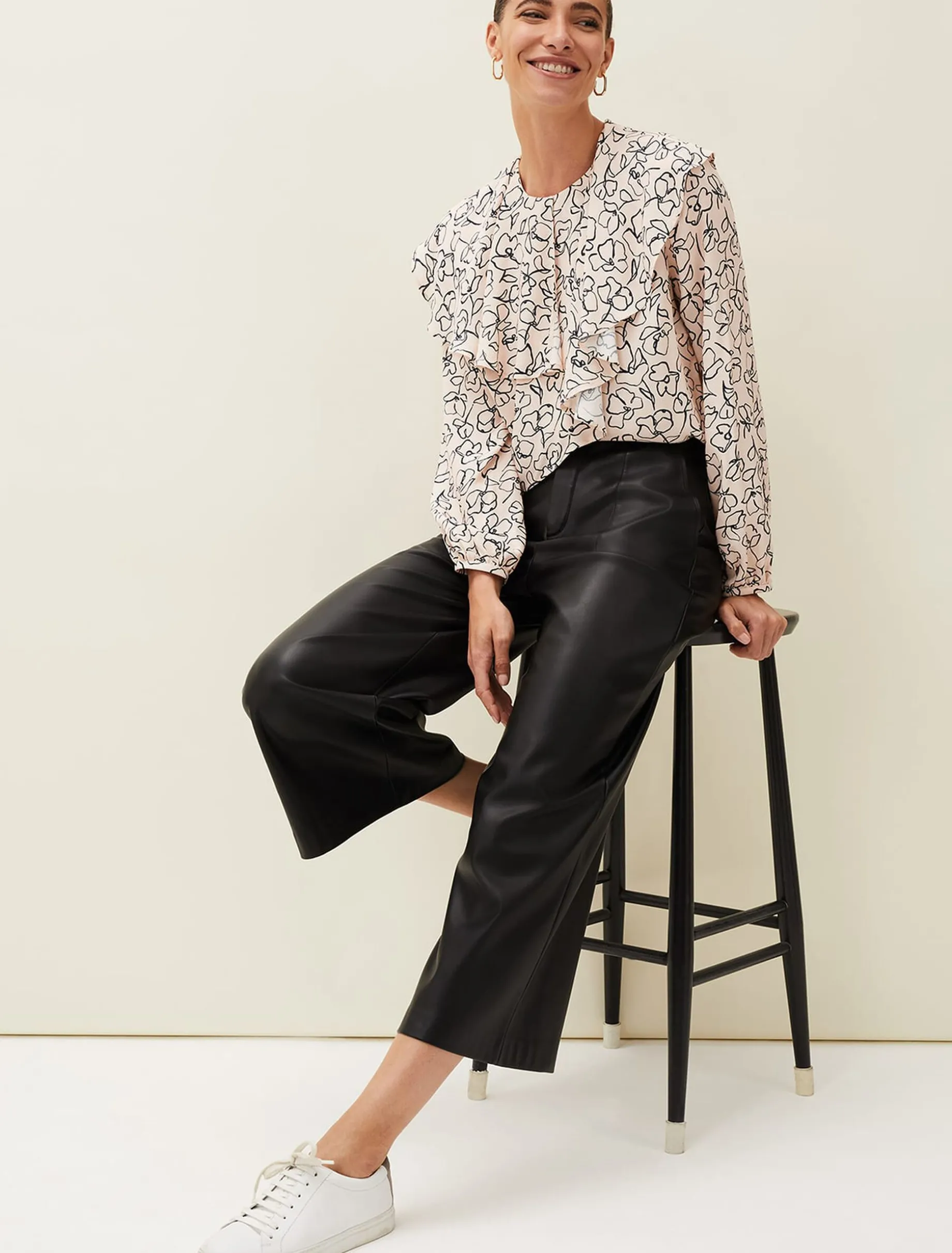 Martha Faux Leather Culottes