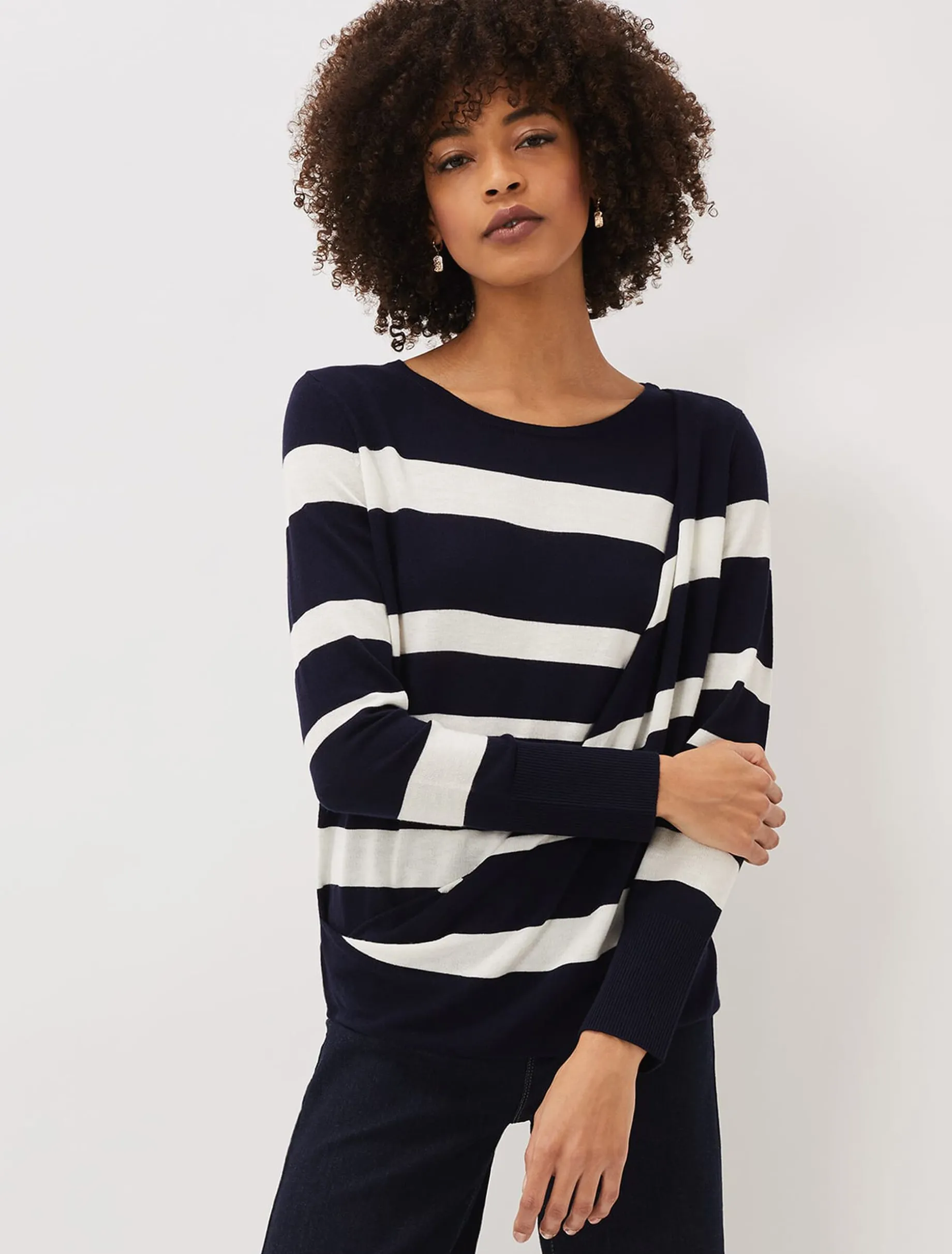 Mary Stripe Fine Knit Jumper