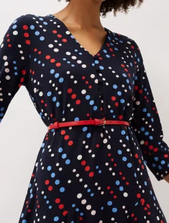 Marya Spot Jersey Dress
