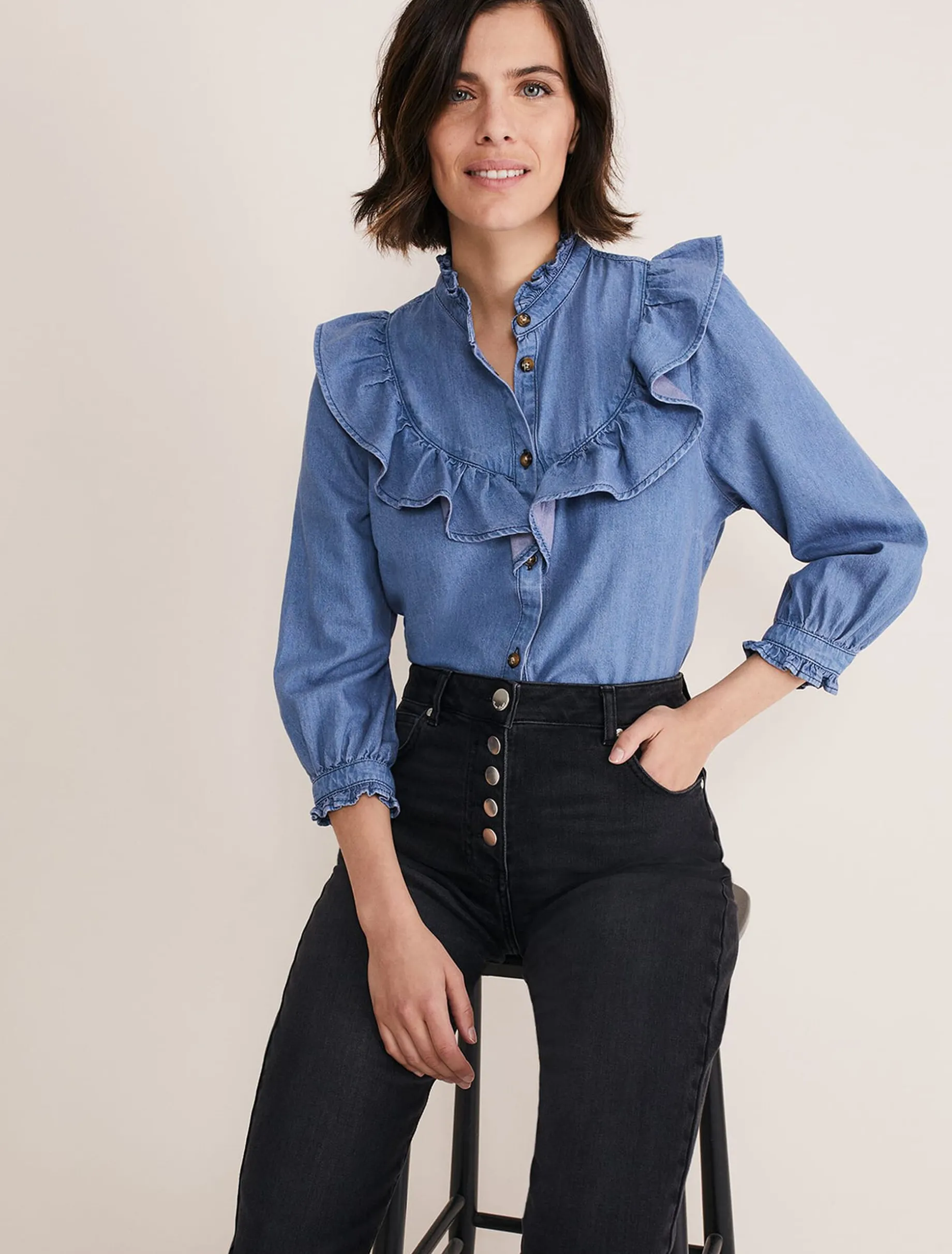 Maryam Ruffle Front Blouse