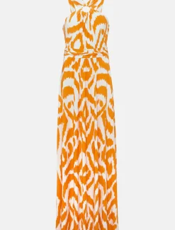 Maude Printed Jersey Maxi Dress