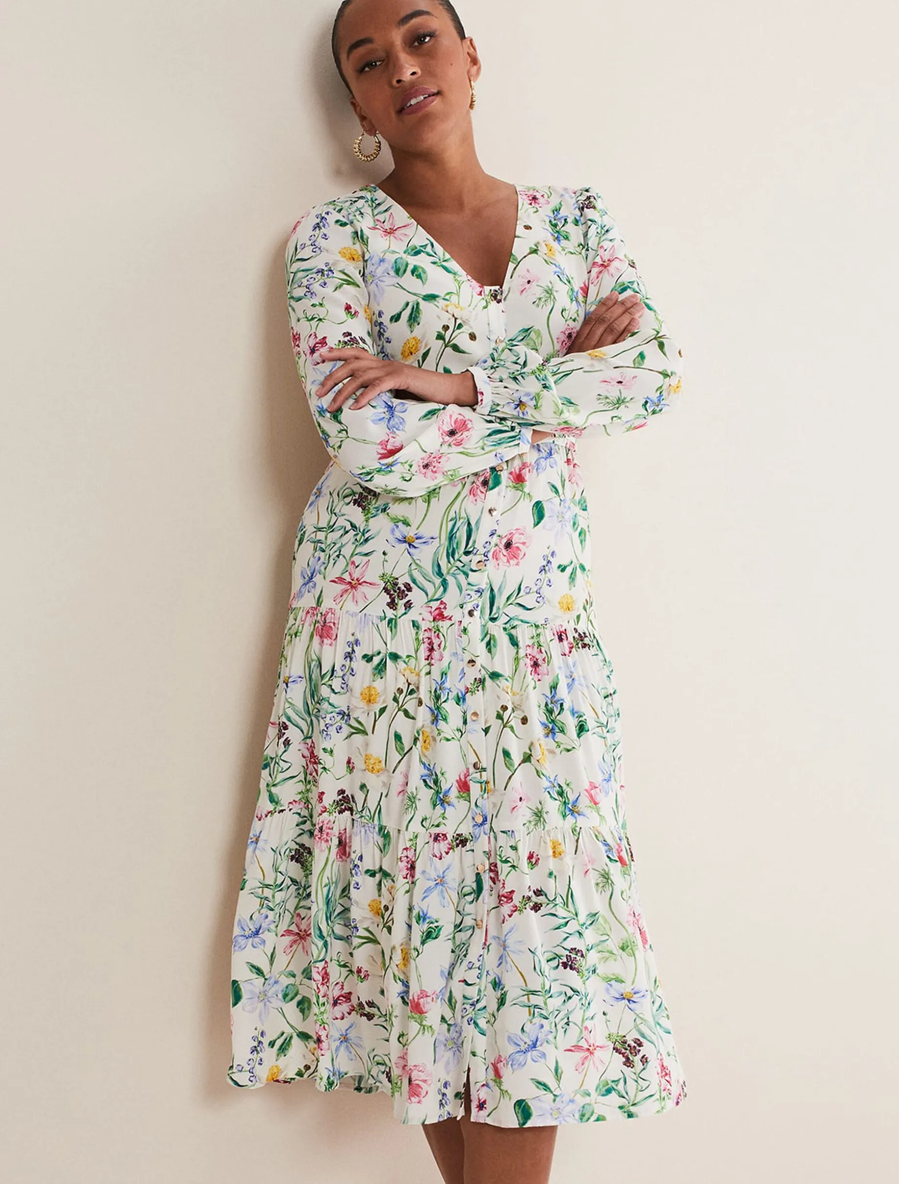 Maya Floral Midaxi Dress