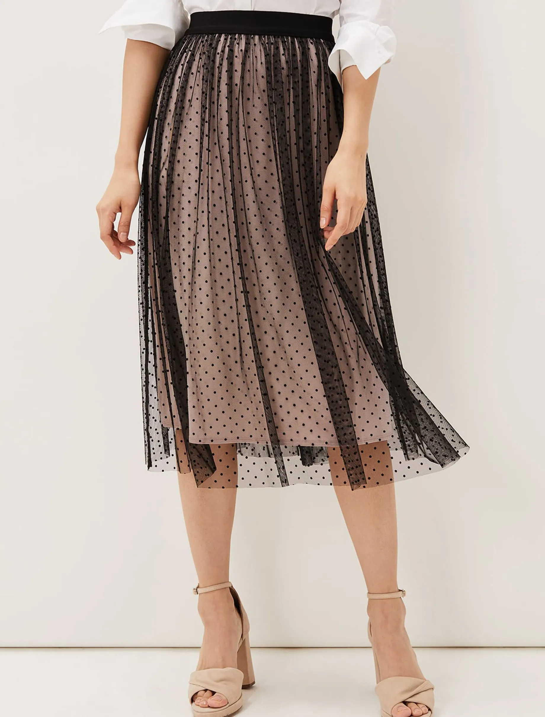 Maya Mesh Spot Skirt