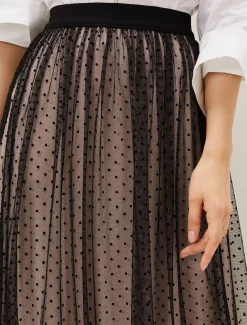 Maya Mesh Spot Skirt