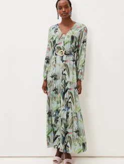 Maya Printed Tiered Maxi Dress