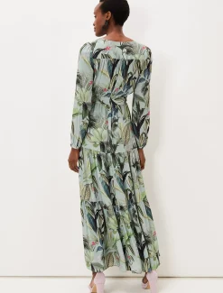 Maya Printed Tiered Maxi Dress