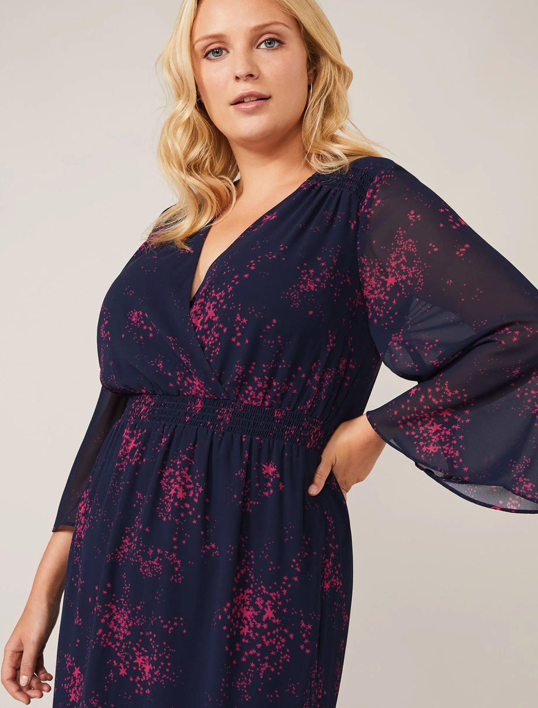 Maya Star Print Dress