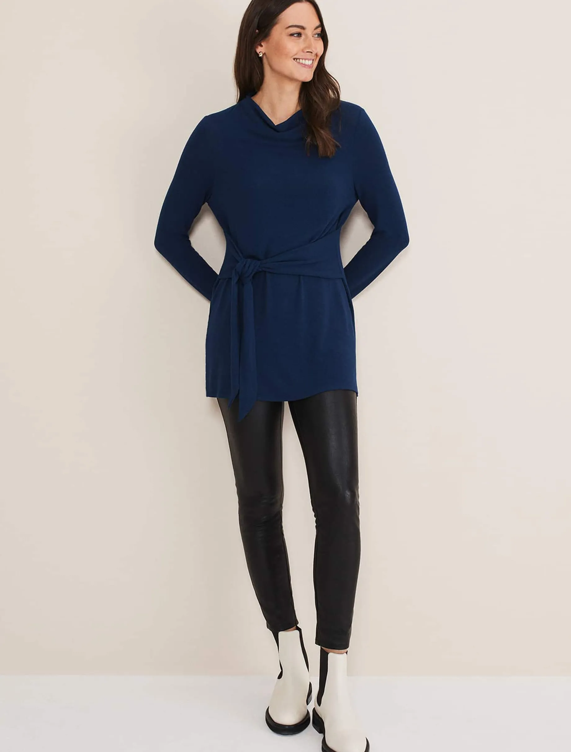 Maya Tie Front Longline Top