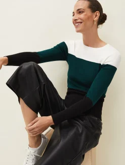 Meilani Colourblock Fine Knit Jumper