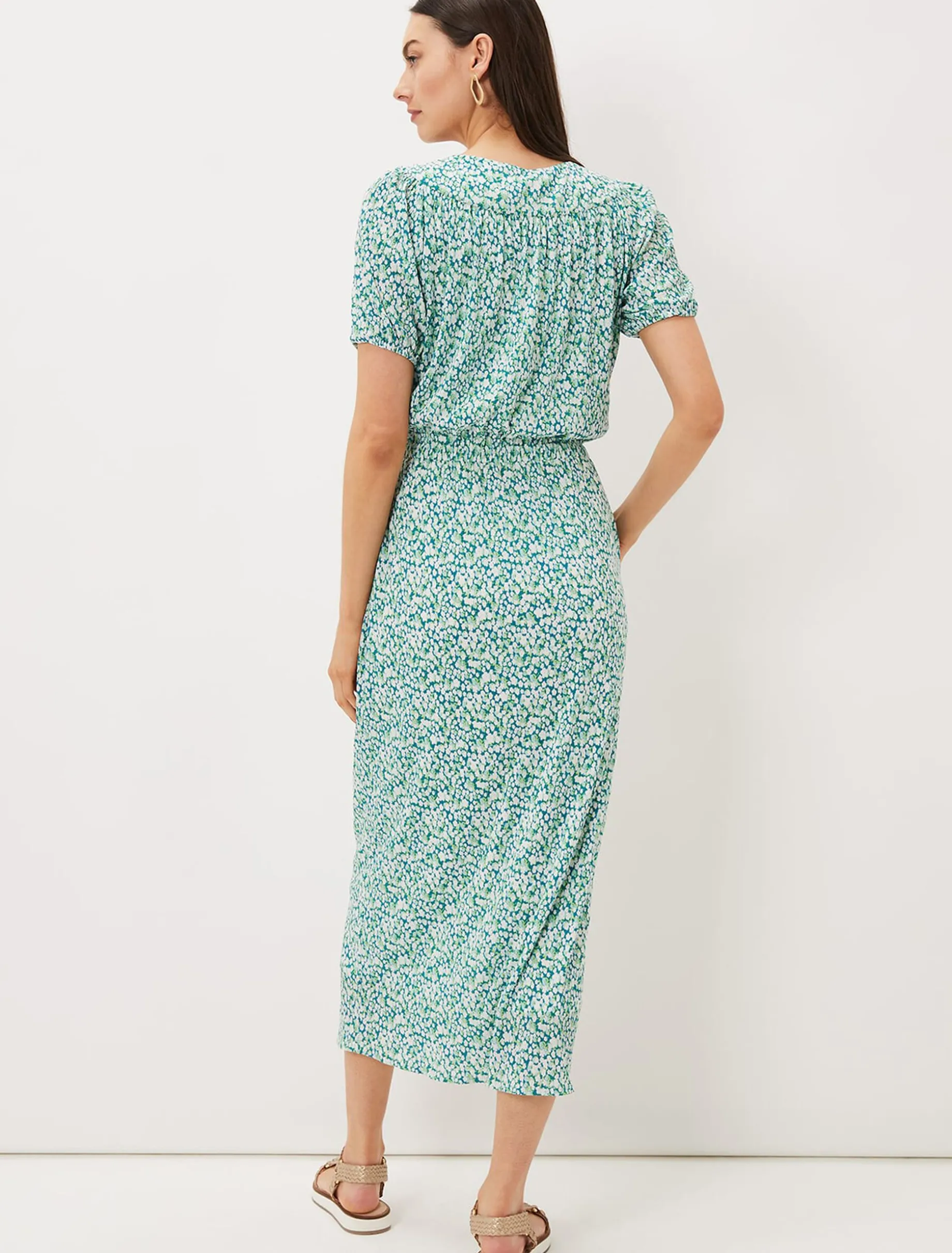Melani Ditsy Print Midaxi Dress