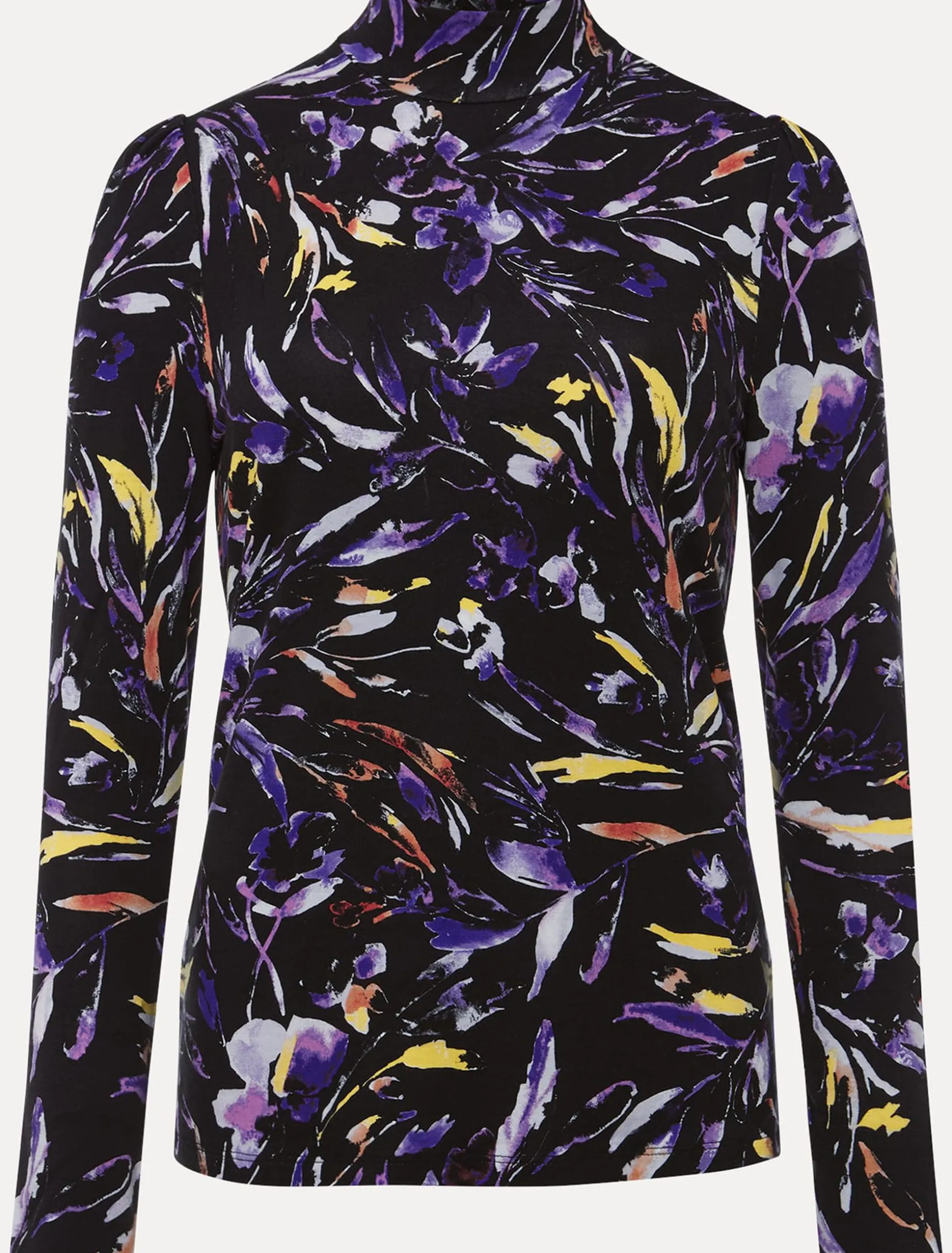 Mellanie Jersey Floral High Neck Top