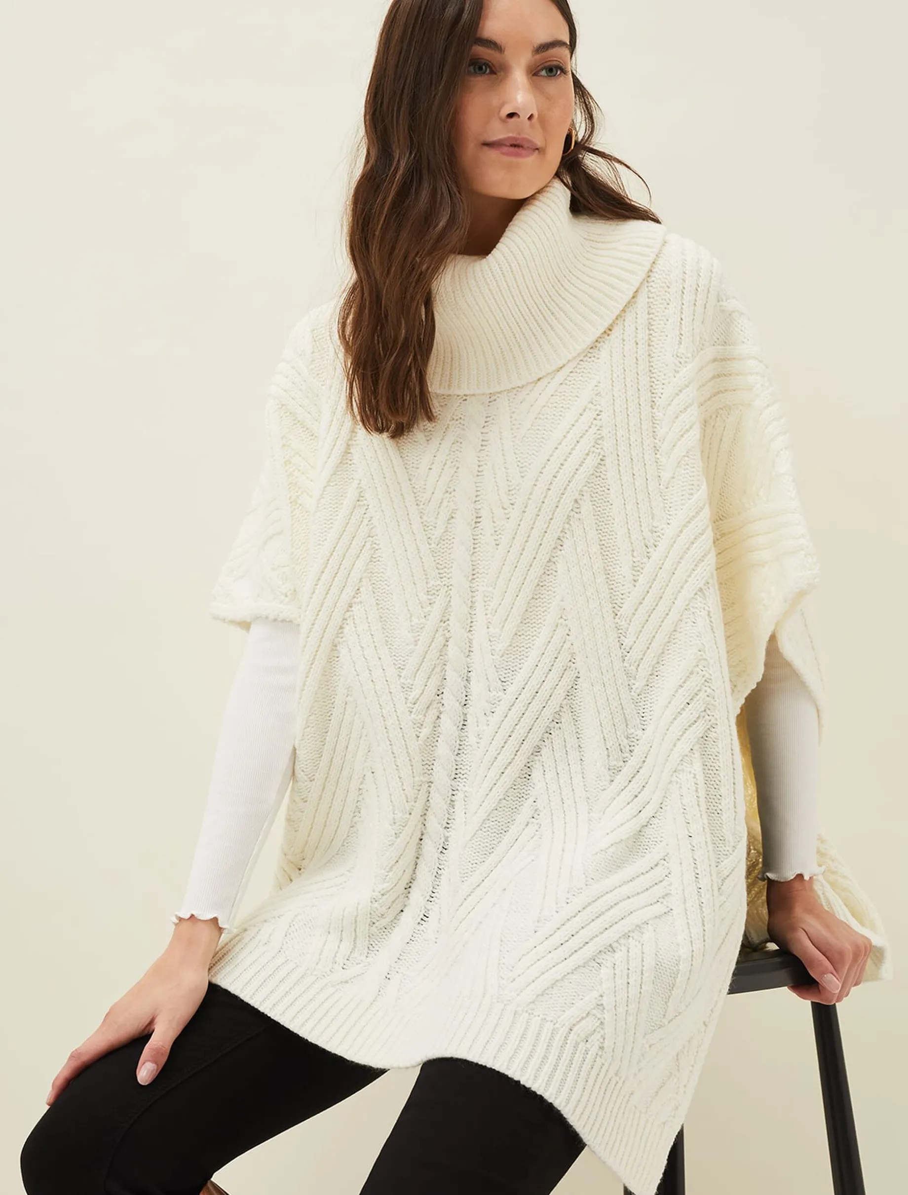 Melly Cable Knit Cape