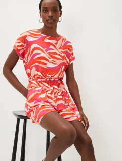 Meryl Jersey Wave Print Playsuit