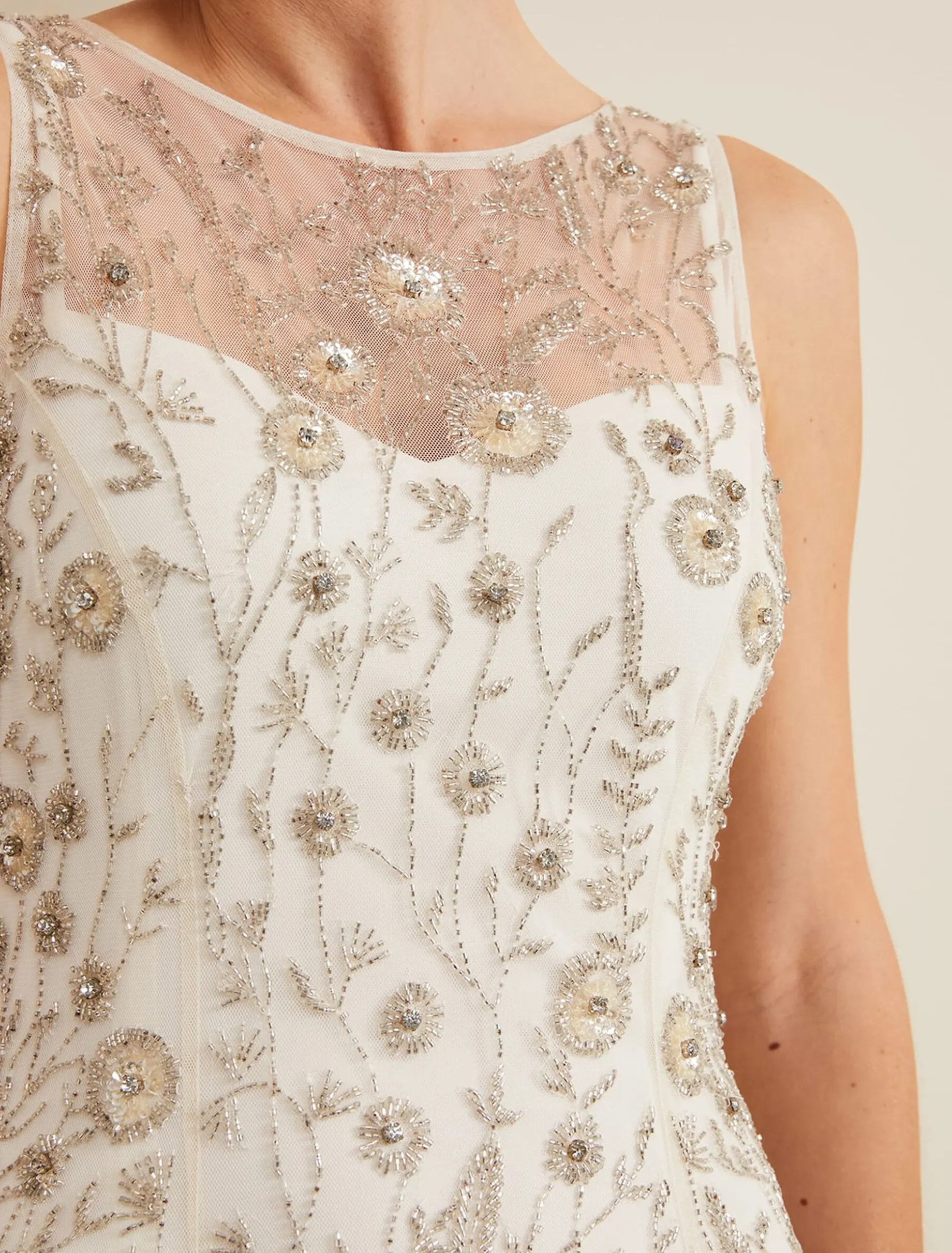 Milana Beaded Tulle Maxi Wedding Dress