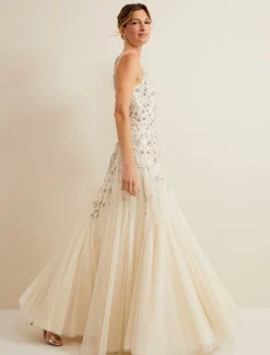 Milana Beaded Tulle Maxi Wedding Dress