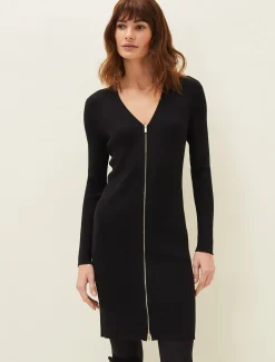 Milla Multiway Zip Ribbed Tunic Dress