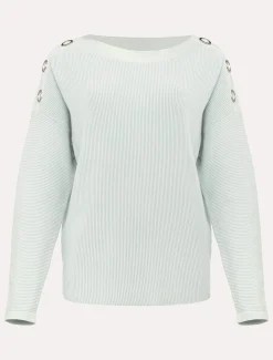 Mimi Eyelet Detail Ribbed Knit Jumper