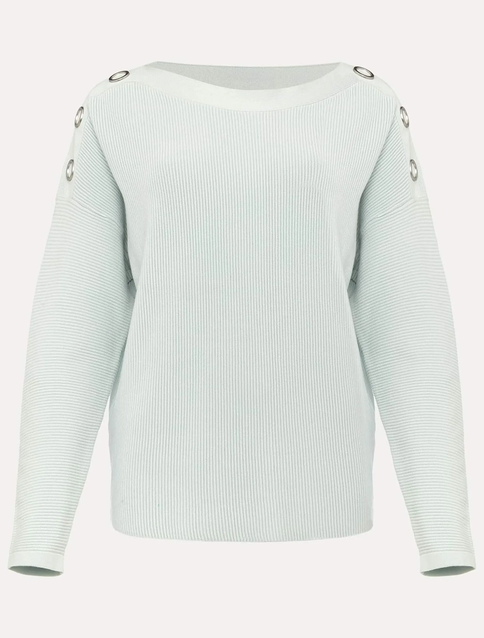 Mimi Eyelet Detail Ribbed Knit Jumper