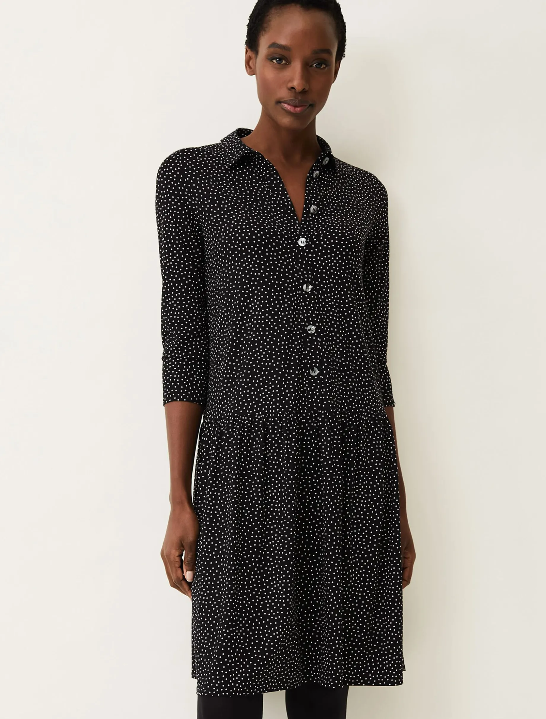 Mina Spot Print Shirt Dress