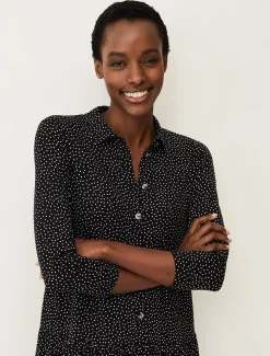 Mina Spot Print Shirt Dress