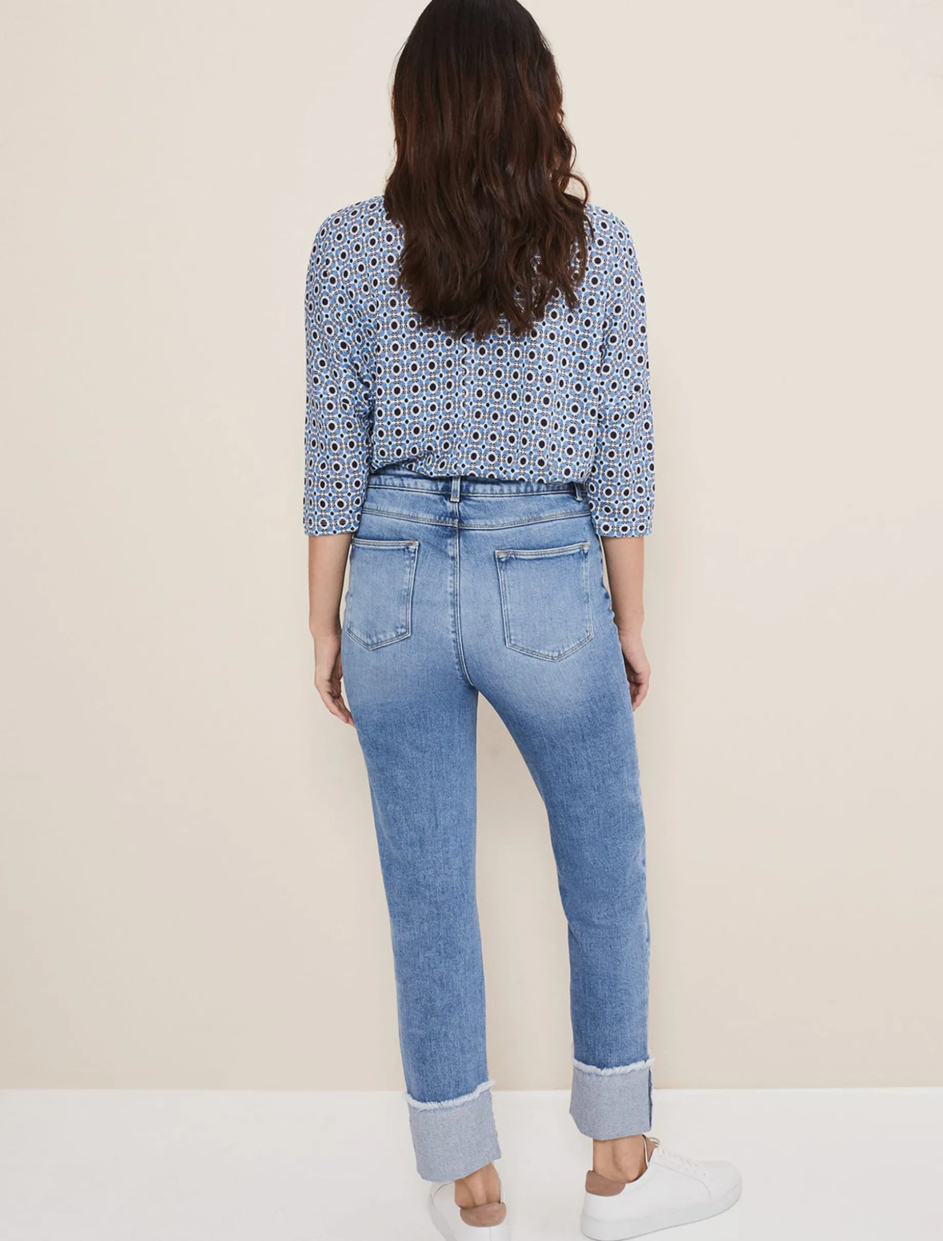 Mirabel Straight Leg Deep Turn Up Jeans