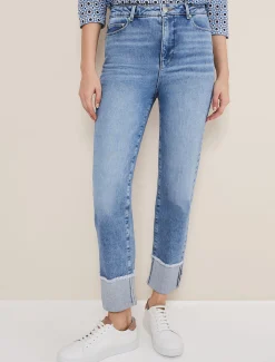 Mirabel Straight Leg Deep Turn Up Jeans